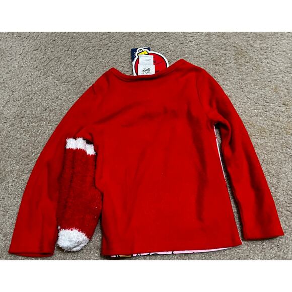 Dr. Seuss’ The Grinch Christmas holidays Toddler 3 Pc Pajama Set Socks Sz 4 Red - Picture 8 of 10